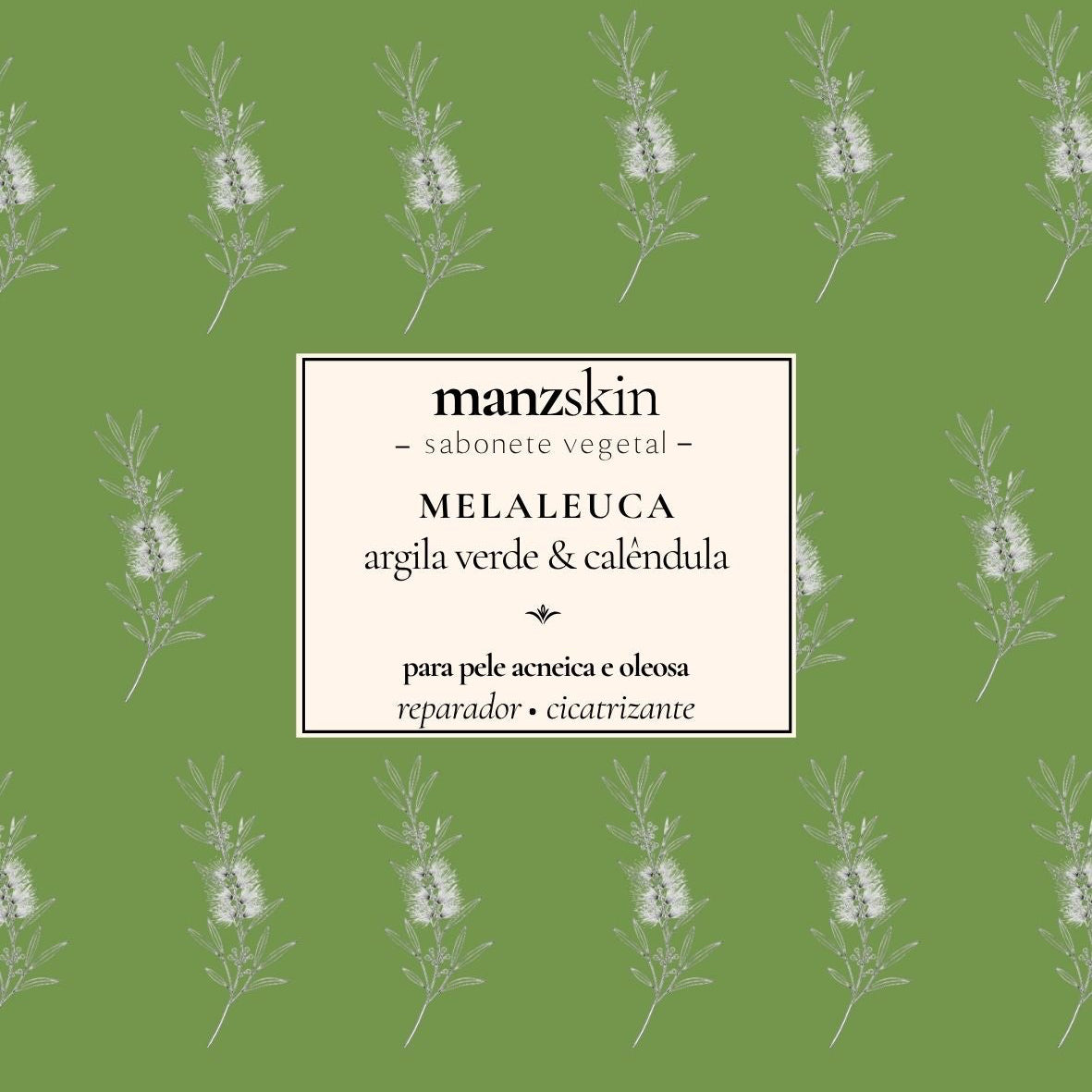sabonete de argila verde, calêndula & melaleuca
