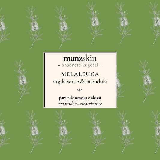sabonete de argila verde, calêndula & melaleuca
